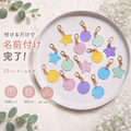 【名入れ】Candy Drops（キャンディドロップス）｜25mm ネームタグ 5個セット アクリル キーホルダー カニカン付き 選べる3シェイプ
